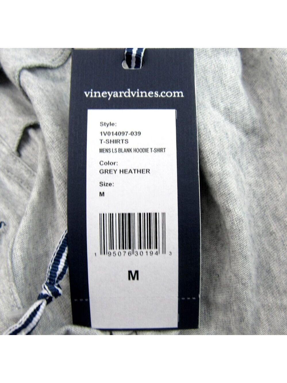 Vineyard Vines Graphic USA Hoodie Men's Size Medium Grey Heather Long Sleeve NEW - Picture 10 of 13